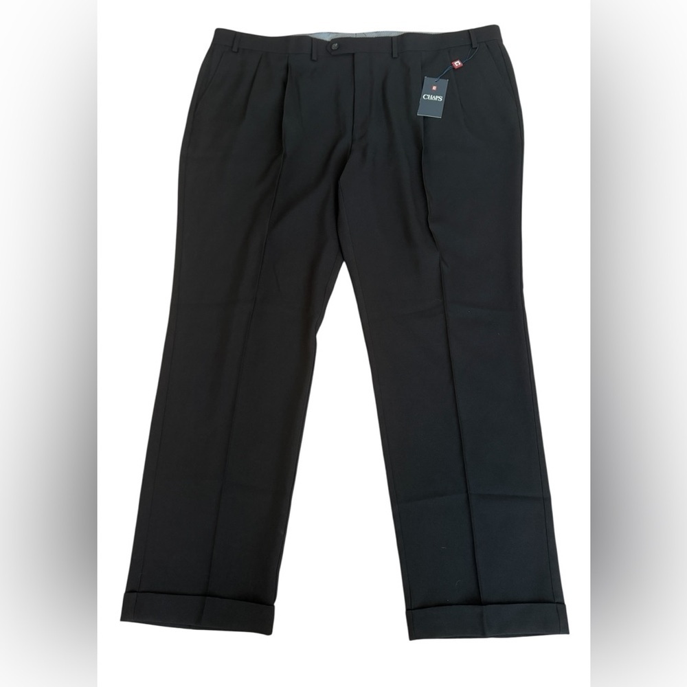 Chaps Men's Formal Black Trousers Sz48W-32L